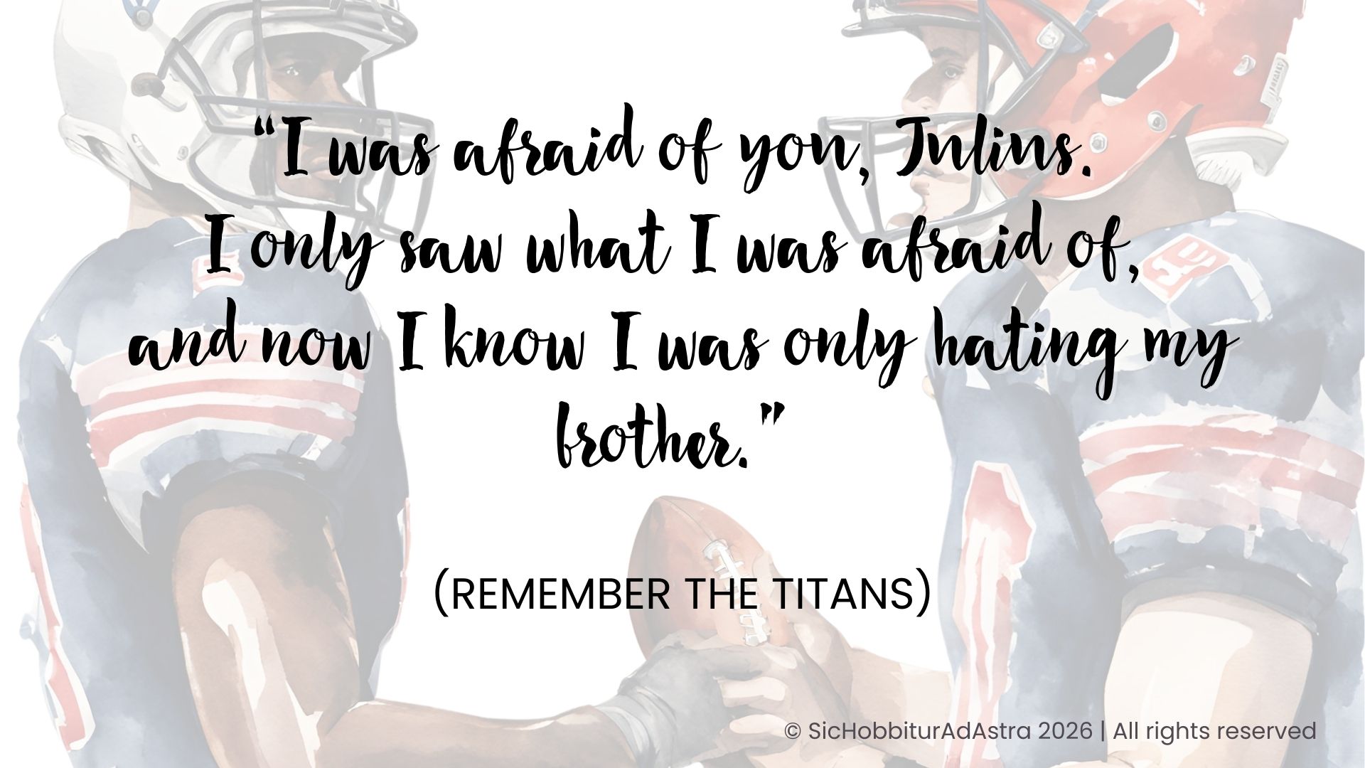 Remember the Titans and classroom community building through reflection Remember the Titans quote used to introduce a classroom community building activity based on reflection and empathy